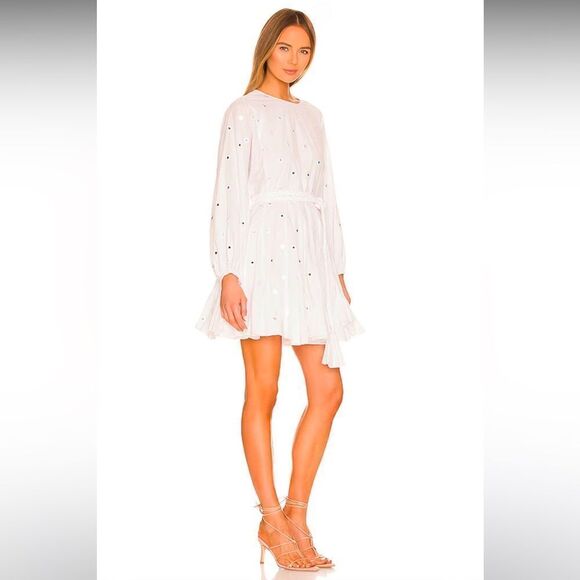 RHODE $535 Ella Dress in White Mirror - Picture 4 of 10